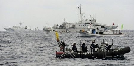 中國海監(jiān)船在釣島執(zhí)法防日右翼滋事 日提抗議