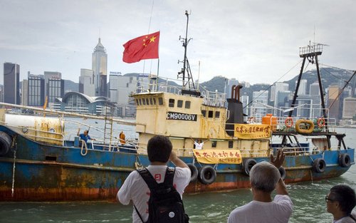 中國保釣人士因臺(tái)風(fēng)延期出海 國慶后準(zhǔn)備登島